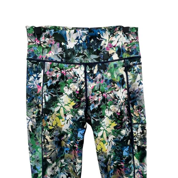 Sweaty Betty Super Sculpt Leggings Size 12 7/8 Length Floral Pockets Yoga - Picture 2 of 5